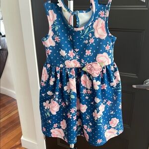 Casual Blue and Pink Dress with Vibrant Colors
